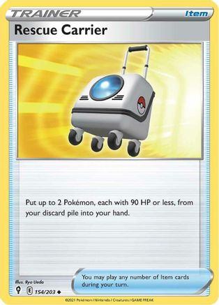 Rescue Carrier 154 - Reverse Holofoil SWSH07 Evolving Skies - Uncommon