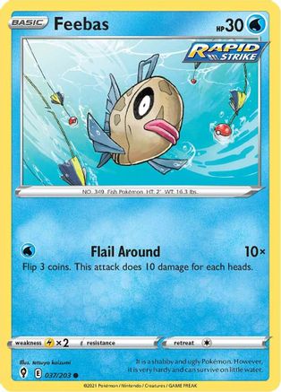 Feebas 037 SWSH07 Evolving Skies - Common