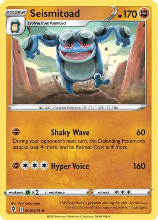 Seismitoad 090 SWSH07 Evolving Skies - Rare