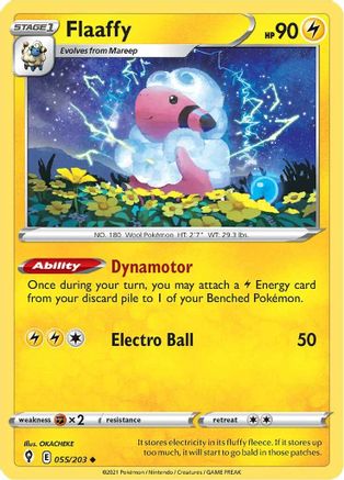 Flaaffy 055 - Reverse Holofoil SWSH07 Evolving Skies - Uncommon