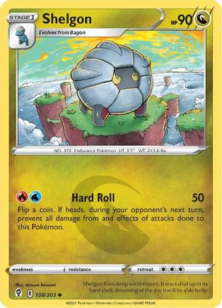 Shelgon 108 SWSH07 Evolving Skies - Uncommon