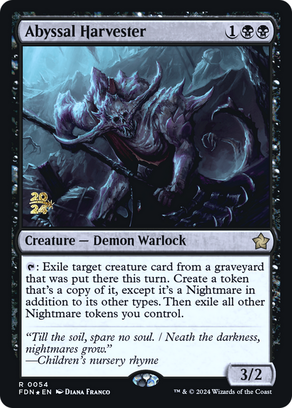 Abyssal Harvester (PRE-054) - Foundations Promos Foil
