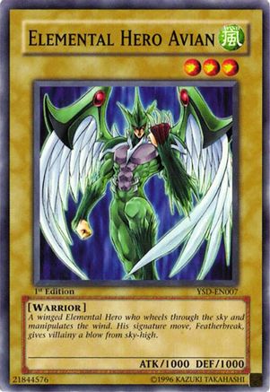 Elemental Hero Avian (YSD-EN007) - Starter Deck 2006 Unlimited