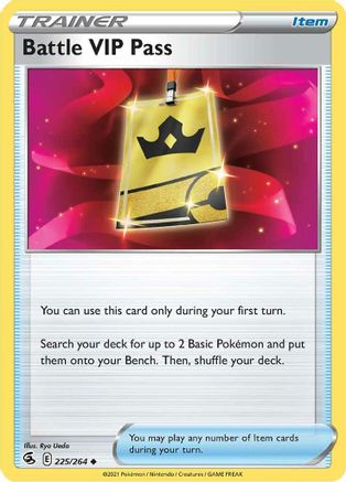 Battle VIP Pass 225 SWSH08 Fusion Strike - Uncommon