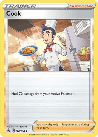 Cook 228 - Reverse Holofoil SWSH08 Fusion Strike - Uncommon