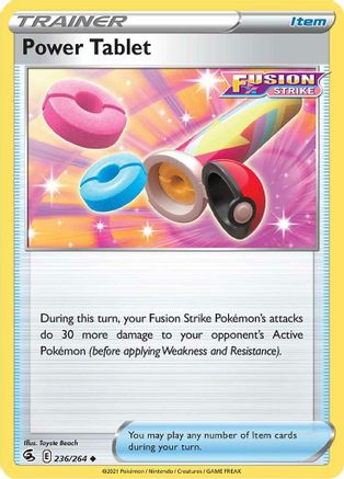 Power Tablet 236 - Reverse Holofoil SWSH08 Fusion Strike - Uncommon