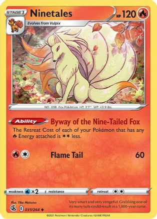 Ninetales (31) (31) 031 SWSH08 Fusion Strike - Uncommon