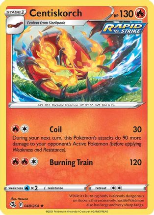 Centiskorch (48) (48) 048 SWSH08 Fusion Strike - Rare