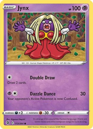 Jynx 112 SWSH08 Fusion Strike - Common