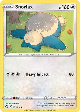 Snorlax 206 SWSH08 Fusion Strike - Common