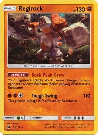 Regirock - 53/111 (Cosmos Holo)/111 - Holofoil SM Promos - Promo