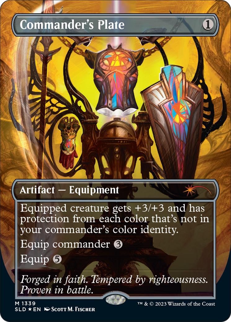 Commander's Plate (SLD-1339) - Secret Lair Drop (Borderless) Foil