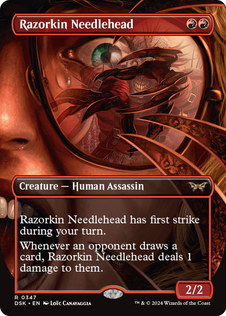Razorkin Needlehead (Borderless) (DSK-347) - Duskmourn: House of Horror Foil