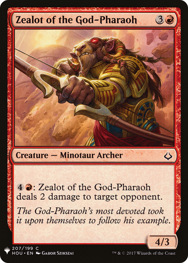 Zealot of the God-Pharaoh (LIST-207) - The List