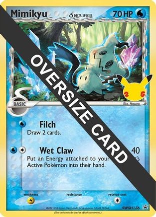 Mimikyu (Delta Species) - SWSH136 - Holofoil Jumbo Cards - Promo