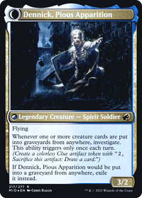 Dennick, Pious Apprentice (PRE-217) - Innistrad: Midnight Hunt Promos: (Double Faced Transform) Foil