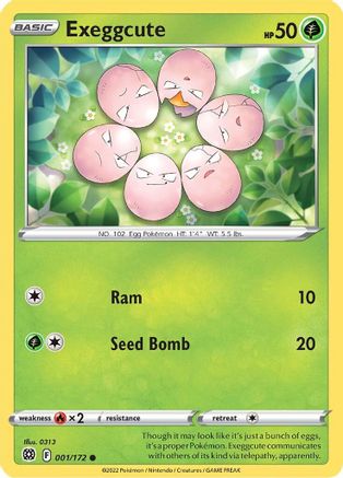 Exeggcute 001 SWSH09 Brilliant Stars - Common