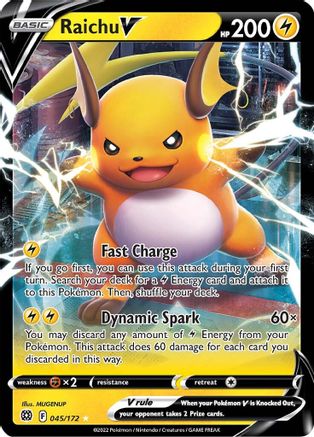 Raichu V 045 - Holofoil SWSH09 Brilliant Stars - Ultra Rare