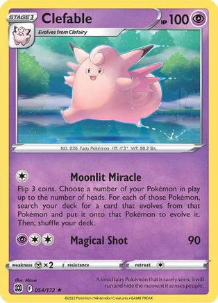 Clefable 054 SWSH09 Brilliant Stars - Rare