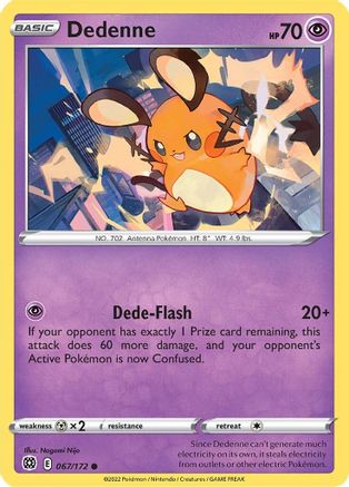 Dedenne 067 - Reverse Holofoil SWSH09 Brilliant Stars - Common