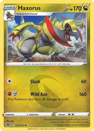 Haxorus 112 SWSH09 Brilliant Stars - Rare