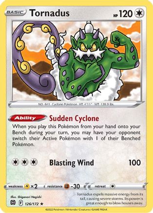 Tornadus 126 SWSH09 Brilliant Stars - Rare