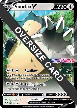 Snorlax V - 141/202/202 - Holofoil Jumbo Cards - Promo