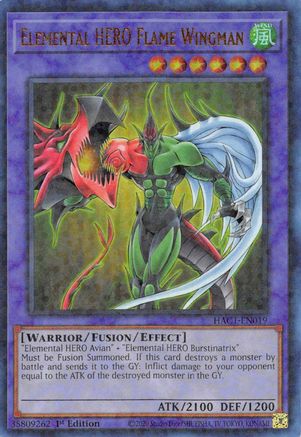 Elemental HERO Flame Wingman (Duel Terminal) (HAC1-EN019) - Hidden Arsenal: Chapter 1 1st Edition