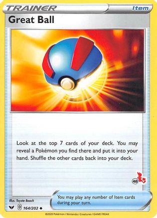 Great Ball - 164/202 (#48 Cinderace Stamped)/202 Battle Academy 2022 - Promo