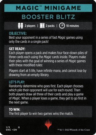 Magic Minigame: Booster Blitz (SNC-001) - Streets of New Capenna