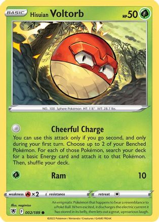 Hisuian Voltorb 002 SWSH10 Astral Radiance - Common