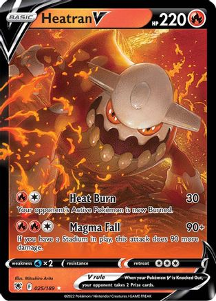 Heatran V 025 - Holofoil SWSH10 Astral Radiance - Ultra Rare