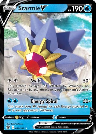 Starmie V 030 - Holofoil SWSH10 Astral Radiance - Ultra Rare