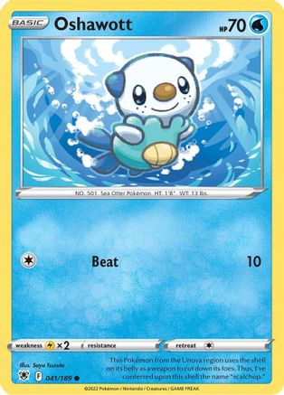 Oshawott 041 - Reverse Holofoil SWSH10 Astral Radiance - Common
