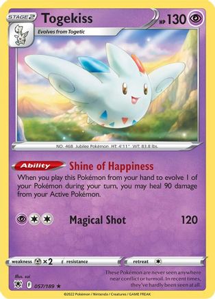 Togekiss 057 - Reverse Holofoil SWSH10 Astral Radiance - Holo Rare