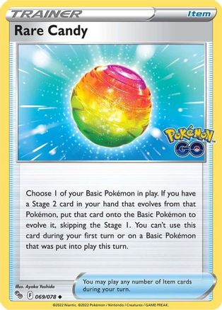 Rare Candy 069 - Reverse Holofoil Pokemon GO - Uncommon