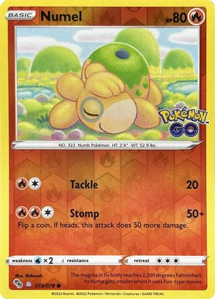 Numel (Peelable Ditto) 013 - Reverse Holofoil Pokemon GO - Common