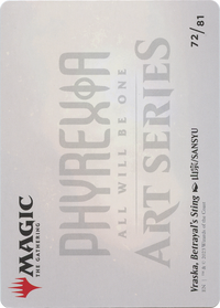 Vraska, Betrayal's Sting // Vraska, Betrayal's Sting (AONE-072) - Phyrexia: All Will Be One Art Series (Borderless) Foil
