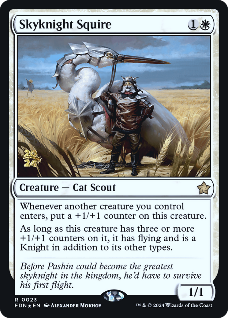 Skyknight Squire (PRE-023) - Foundations Promos Foil