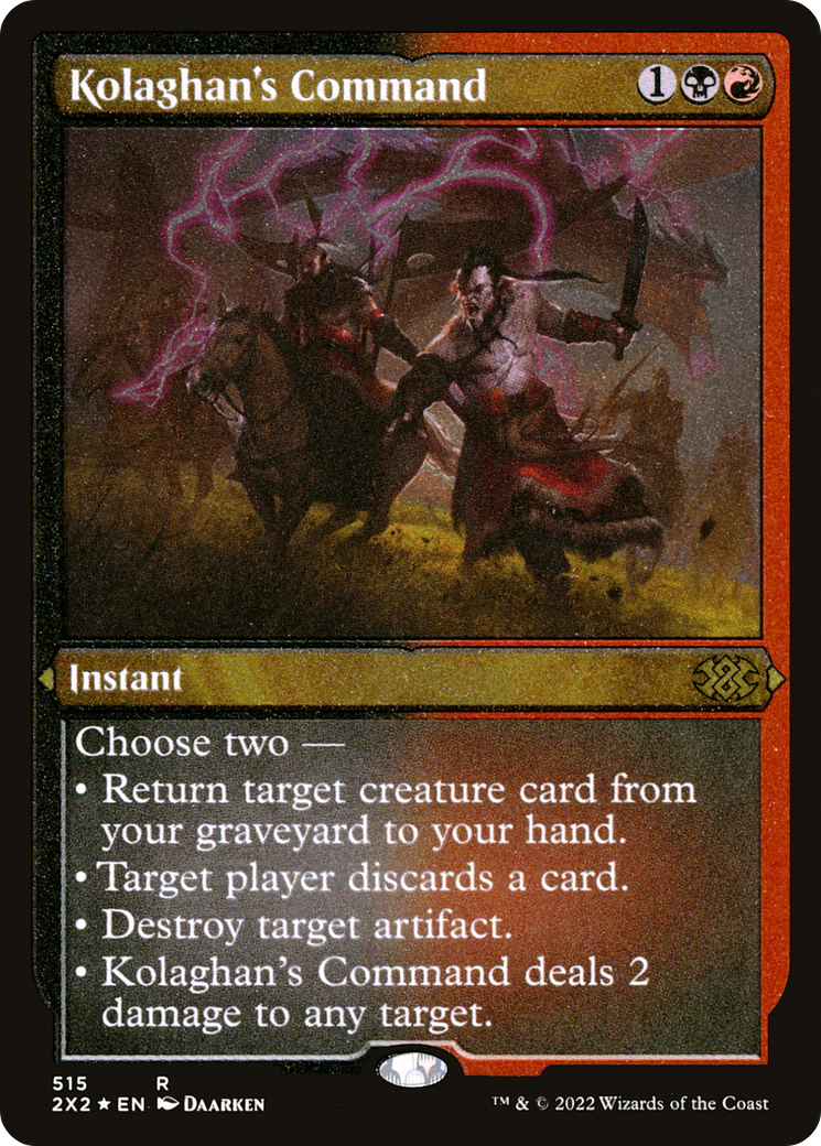 Kolaghan's Command (Foil Etched) (2X2-515) - Double Masters 2022 Foil