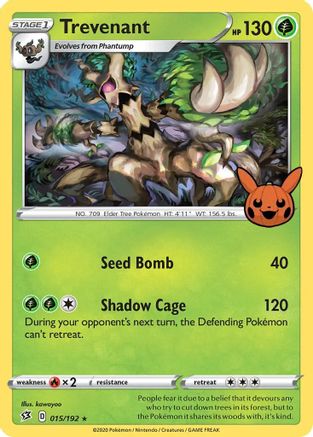 Trevenant 015 - Holofoil Trick or Trade BOOster Bundle - Promo