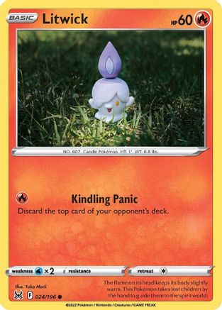 Litwick 024 - Reverse Holofoil SWSH11 Lost Origin - Common