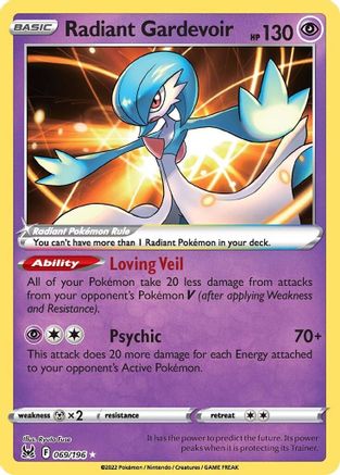 Radiant Gardevoir 069 - Holofoil SWSH11 Lost Origin - Radiant Rare