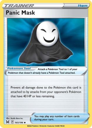 Panic Mask 165 - Reverse Holofoil SWSH11 Lost Origin - Uncommon
