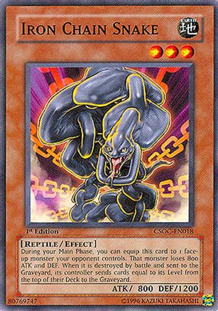 Iron Chain Snake (CSOC-EN018) - Crossroads of Chaos 1st Edition