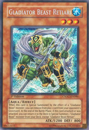 Gladiator Beast Retiari (CSOC-EN086) - Crossroads of Chaos 1st Edition