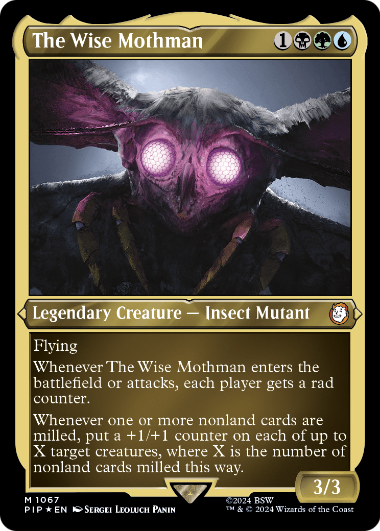 The Wise Mothman (Display Commander) - Thick Stock (PIP-1067) - Fallout Foil