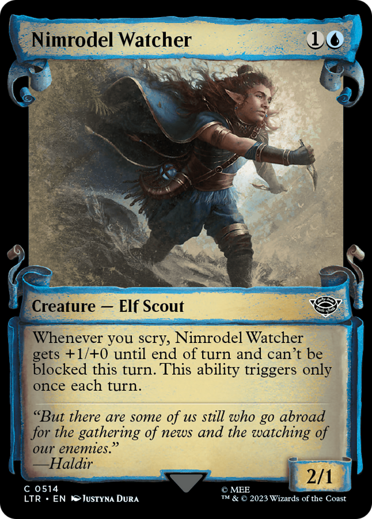 Nimrodel Watcher (Showcase Scrolls) (LTR-514) - The Lord of the Rings: Tales of Middle-earth: (Showcase) Foil