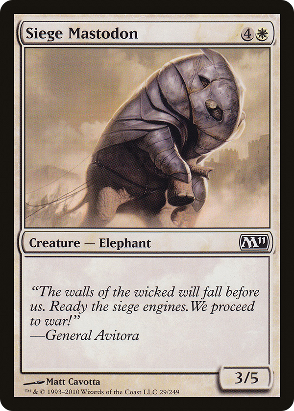 Siege Mastodon (M11-029) - Magic 2011 Foil