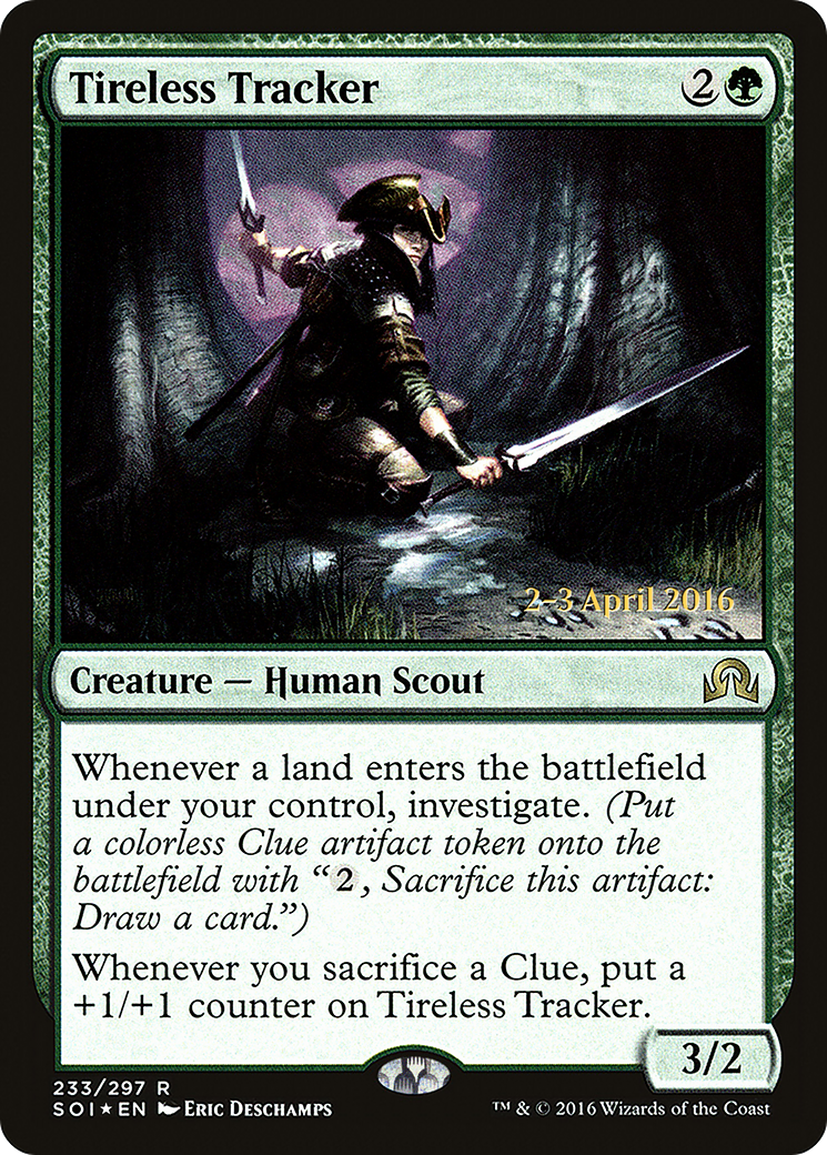 Tireless Tracker (PRE-233) - Shadows over Innistrad Promos Foil